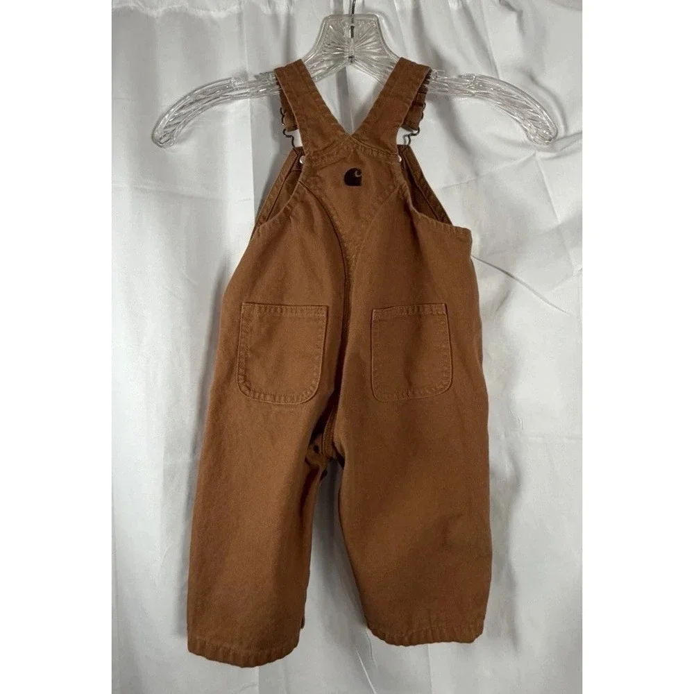 Carhartt Baby Boy Brown Coveralls Sz 9 M